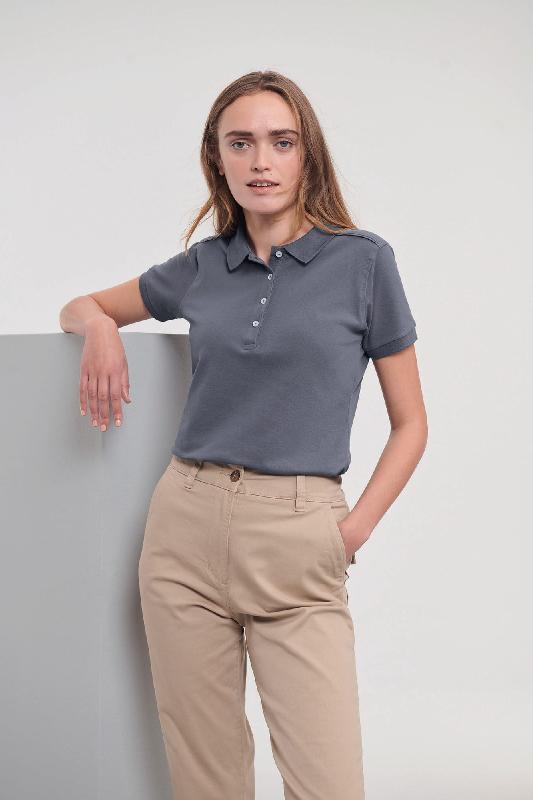 Polo Stretch Femme - Réf: RU566F - Russell - 95% coton / 5% Lycra - Coupe slim_2
