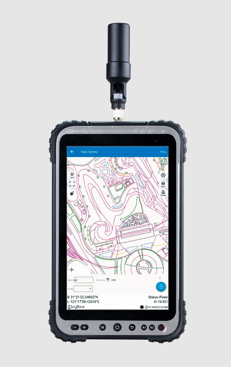 Tablette Android 10 avec module GNSS intégré haute précision et antenne - P8H_2