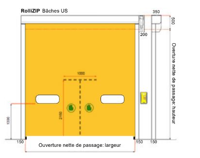 Porte rapide à enroulement - digitale, auto-réparable, parfaitement isolante et fiable - RolliZIP_2