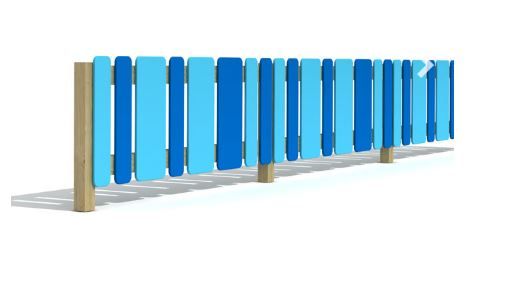 V101 - Clôtures en bois - Colomer - Section 90x90 mm - Revêtement laqué double couche_2