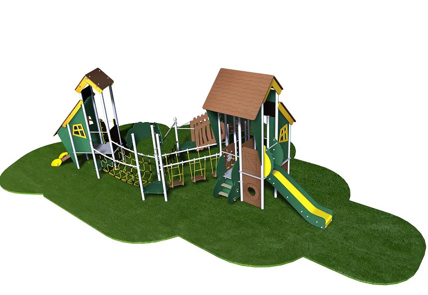 Structure de jeux inox 3 tours - gamme Terra - TE30901I - pour enfants de 1 à 5 ans - capacité 35 enfants_2
