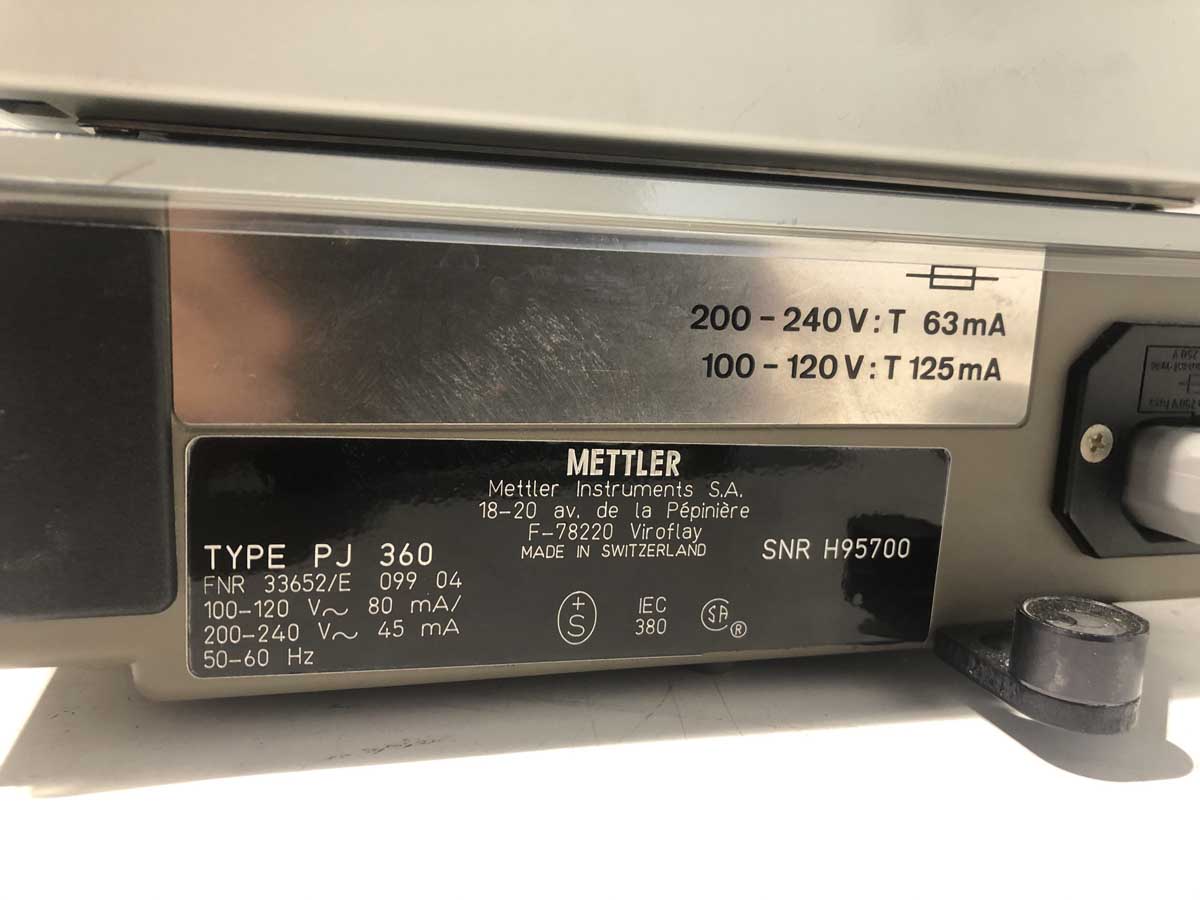 Balance de précision reconditionnée de laboratoire METTLER TOLEDO PJ 360 DeltaRange - max 360g / min 0.5g - p21101275_2