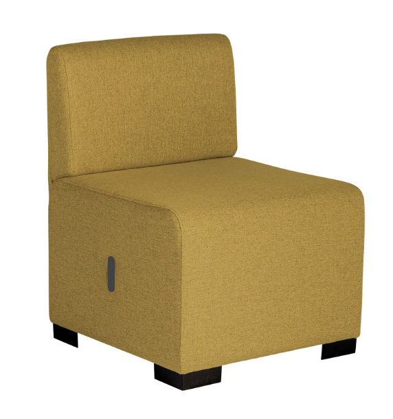 Canapé 1 place - Coloris variés - Structure bois - Assise et dossier en mousse - Revêtement 100% polyester - Fabrication Européenne_2