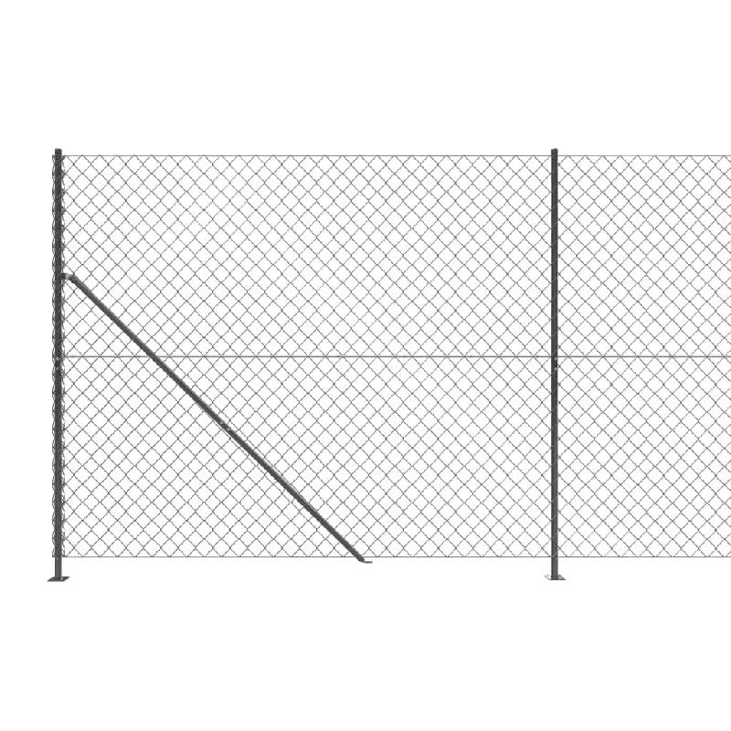 Vidaxl clôture à mailles losangées avec bride anthracite 2,2x25 m 153999_2