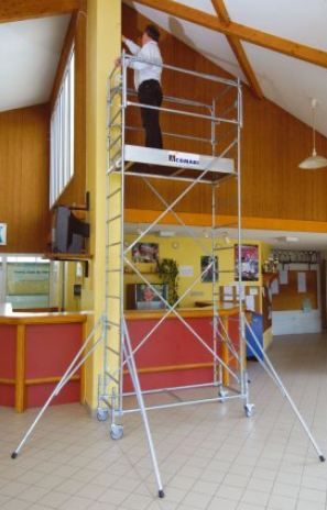 Échafaudage passe-partout GENERIS 300-4 - COMABI SNC - roulant en acier galvanisé - hauteur de travail 6,50 m_2