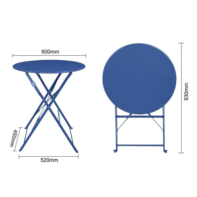 Table de terrasse ronde Perth bleu marine foncé | Bolero - DZ875_2