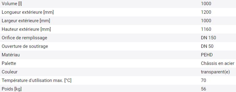266158w - cuve ibc, palette cadre acier, 1000 litres, ouverture dn 150_2