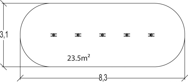Saute-mouton senior Proludic - Parcours de santé métal - JPS16-S-M - 6,30 m de largeur, 1 m de hauteur_2