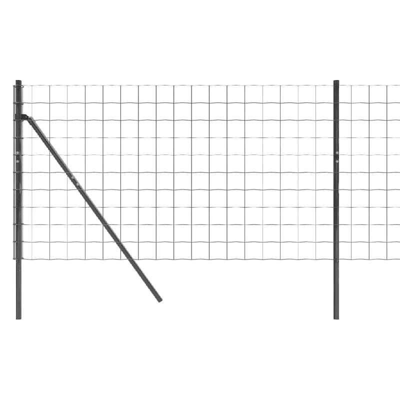 Vidaxl clôture en treillis métallique anthracite 1x10m acier galvanisé 154225_2