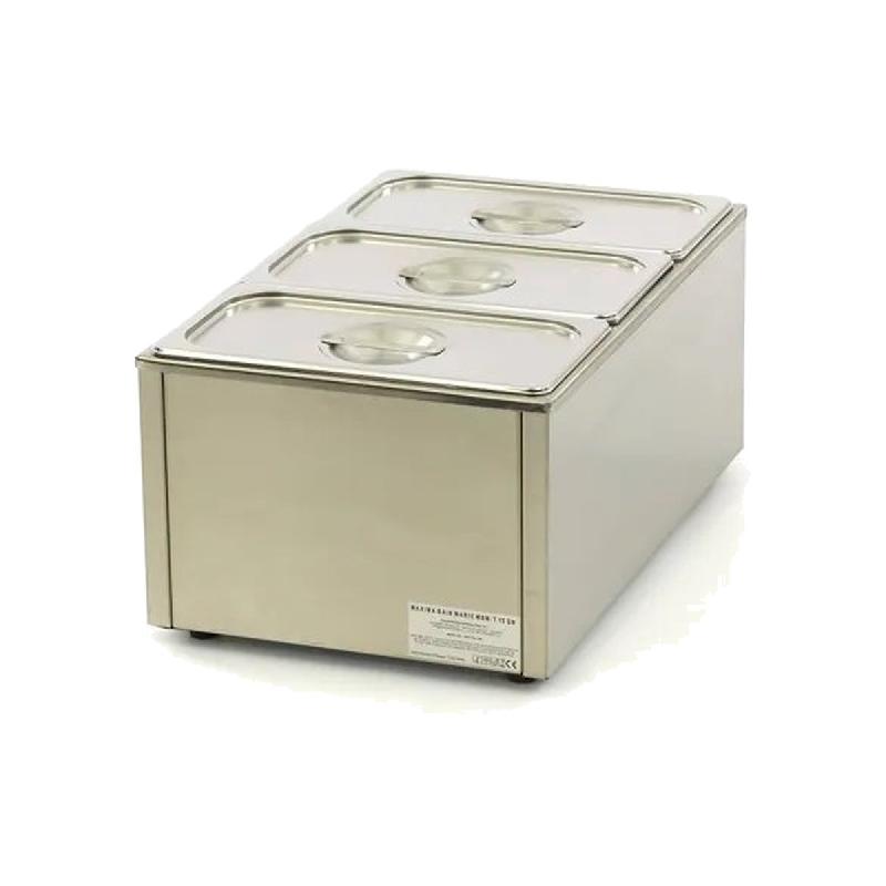 Bain-marie électrique professionnel - 3 x GN 1/3 - avec robinet de vidange - Bacs GN inclus | Maxima_2