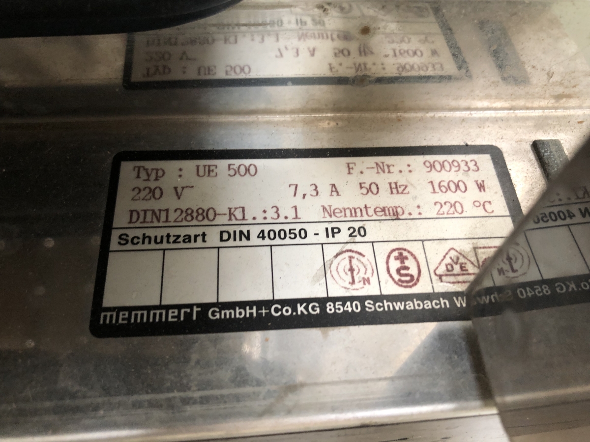 Étuve de laboratoire occasion - Memmert UE500 - Référence P2205-1650_2