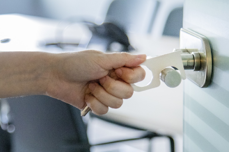 Porte-clés hygiénique - pratique en acrylique - avec bague en métal_2