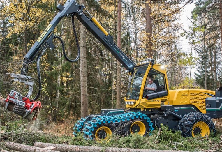 Abatteuse à roues extrêmement polyvalente, motorisée par des moteurs volvo penta d8 6 cylindres - eco log 560_2