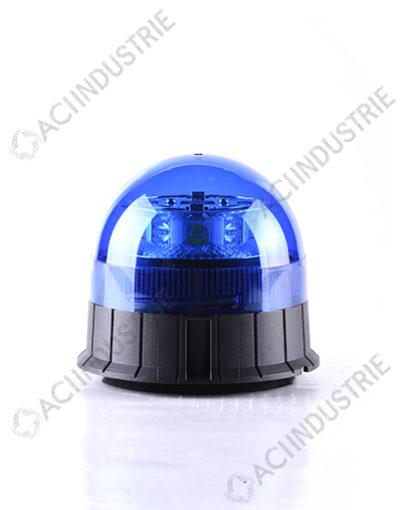 Aci3018r65 - Gyrophare Flash LED bleu homologué R65 - Fixation magnétique, hampe DIN ou 3 points ISO_2
