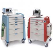 Chariot médical sécurisé avec poignée de verrouillage unique