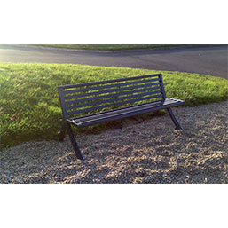 Banc public en acier avec traitement anticorrosion et thermolaquage gris 7016 - CARBONE_2