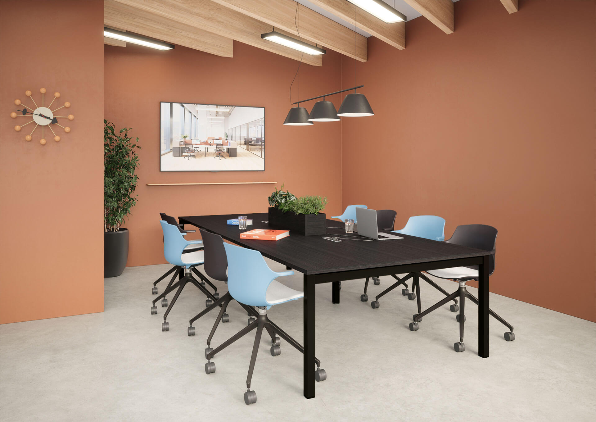 Chaise de bureau design My Frill - coque ergonomique, personnalisable et empilable_2