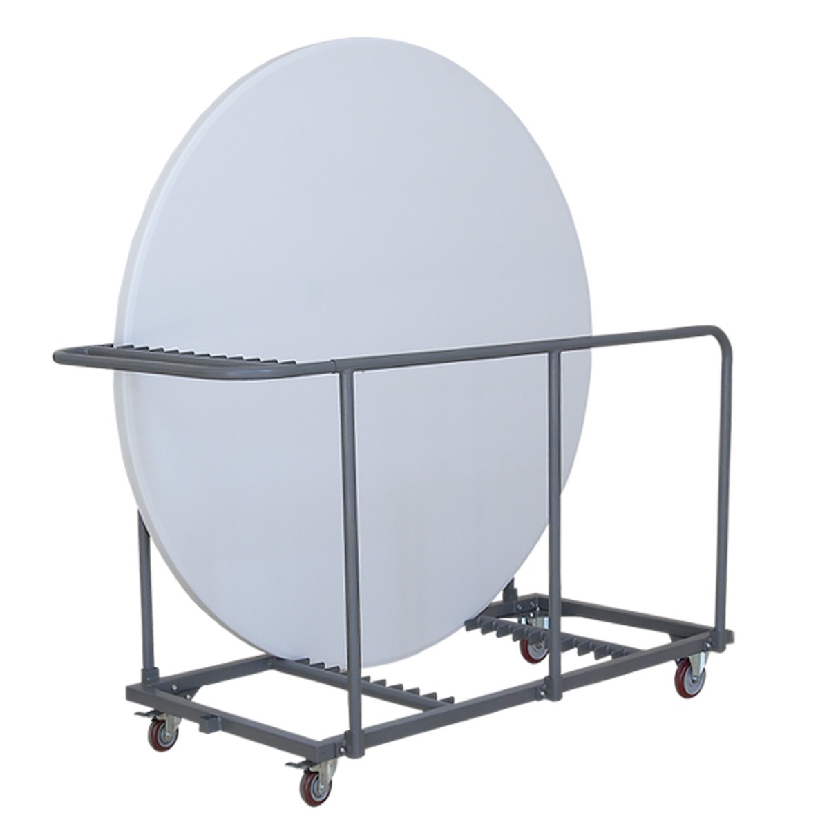 Chariot de service pour tables pliantes et rondes - Acier époxy - Jusqu'à 18 tables rectangulaires et 13 tables rondes_2