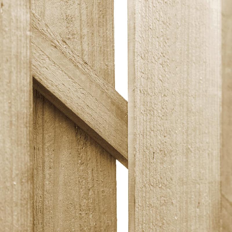 Vidaxl portail de jardin bois de pin imprégné 100x100 cm 45327_2