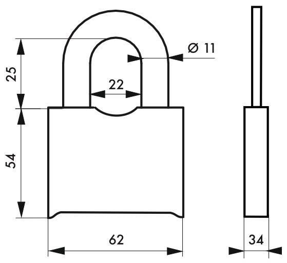 Cadenas SR 60 mm à combinaison modifiable - Federal Lock - anse en acier au molybdène - haute résistance_2
