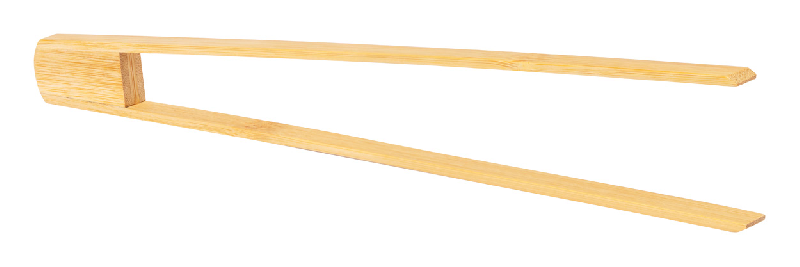 Pince de cuisine en bambou - couleur naturelle - poids 24g_2