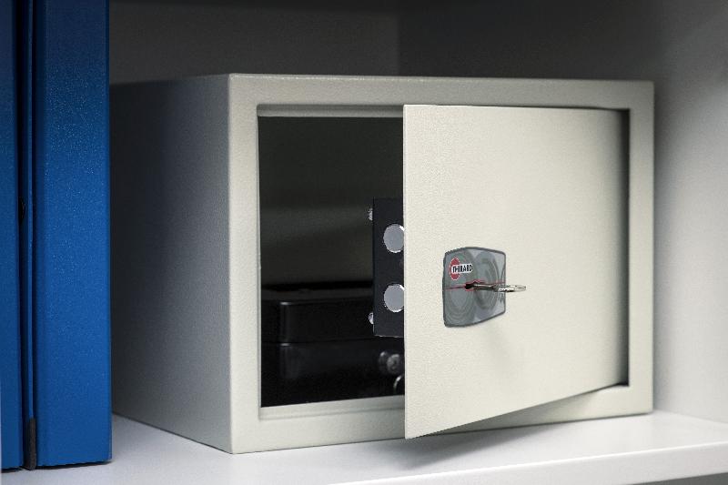 Coffre-fort de sécurité Sedan - 2 pênes - Serrure à double panneton - 37x27.5x27.5 cm - Gris - Thirard_2