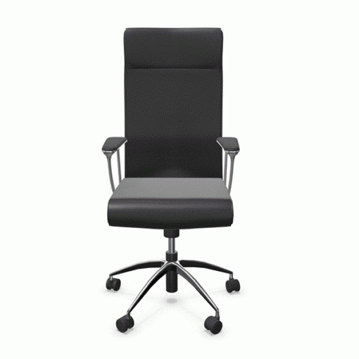 Fauteuil président STANLEY - cuir noir - mécanisme synchrone - neuf - soutien lombaire personnalisé_2