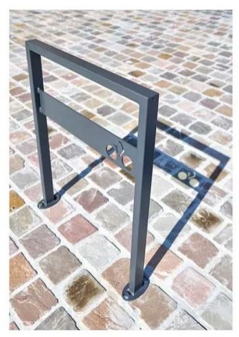 Appui Vélos Milan avec Tôle Signalétique - Hauteur 850/855 mm - Largeur 660 mm - Tube acier 50x30 mm_2