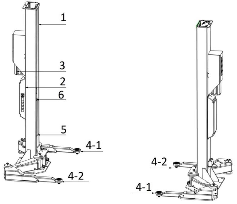 Pont élévateur 2 colonnes 8T wifi avec bras en M_2