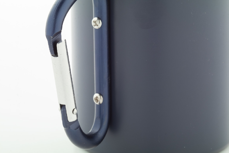 Mug thermos - acier inoxydable recyclé - poignée mousqueton - 300 ml - couleur bleue_2