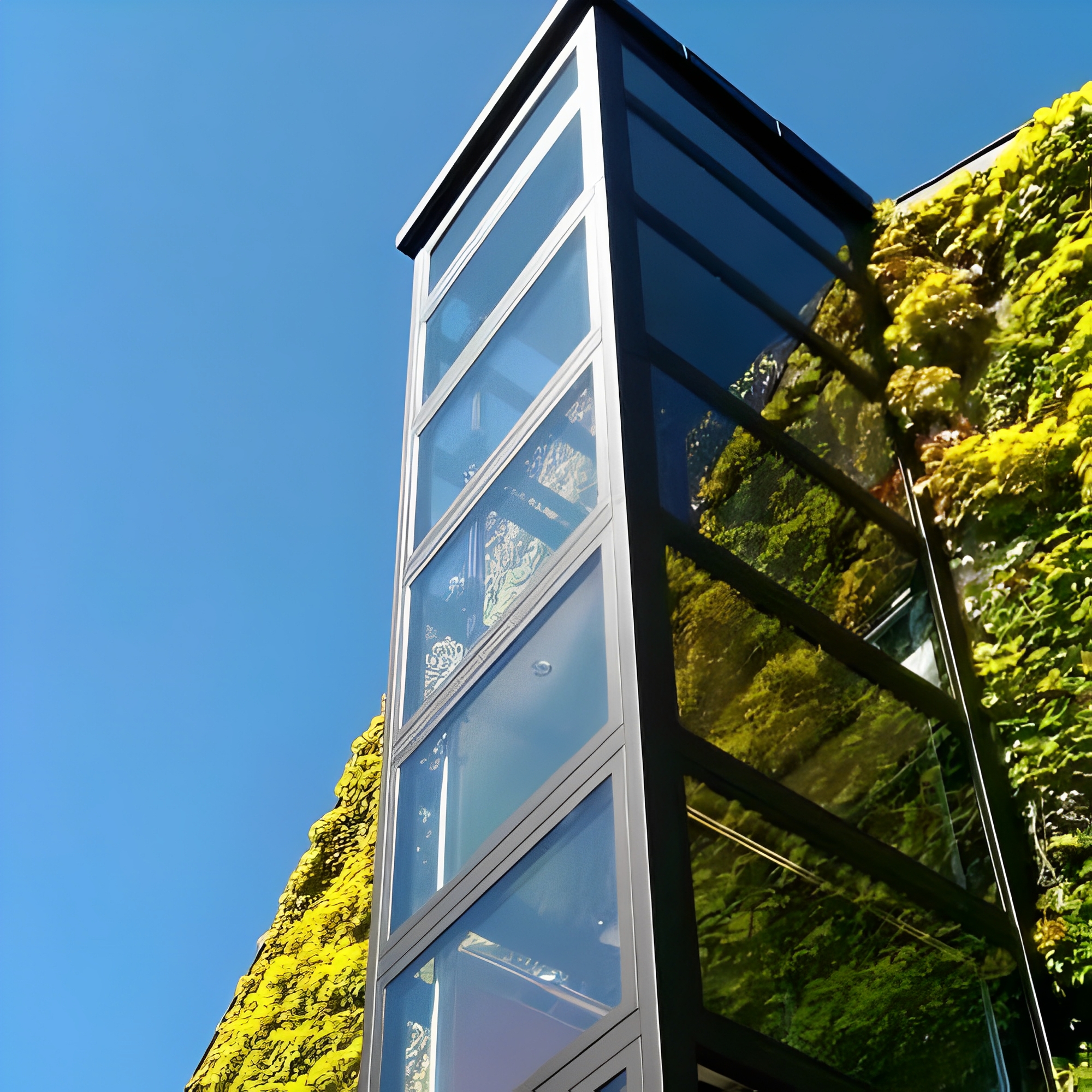 Élévateur extérieur sur mesure avec structure autoportante galvanisée