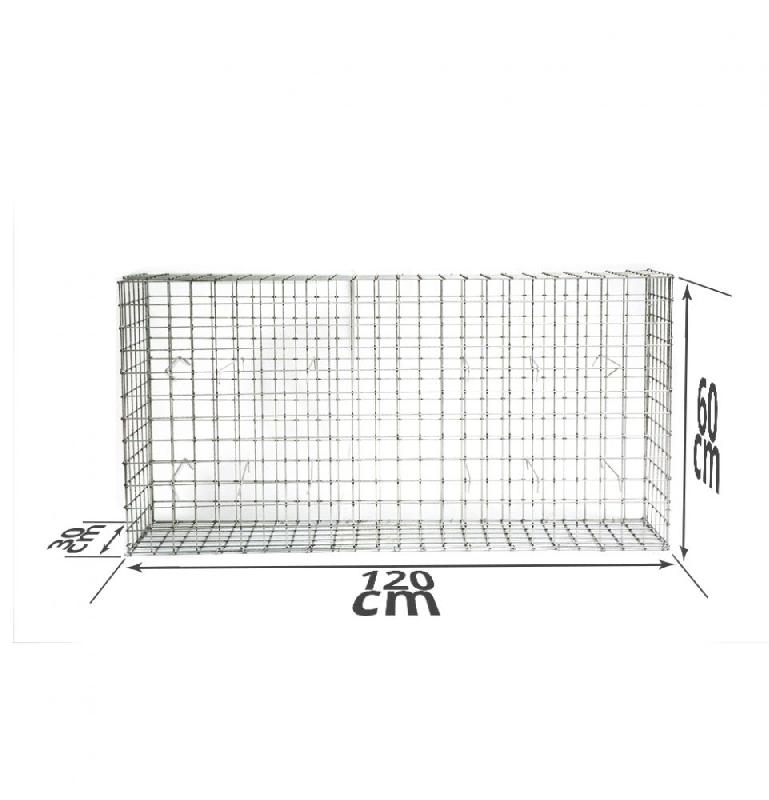 Gabion décor cube 120 x 60 cm - gab1206060 - cage en fil zinc aluminium, volume 0.22 m3_2