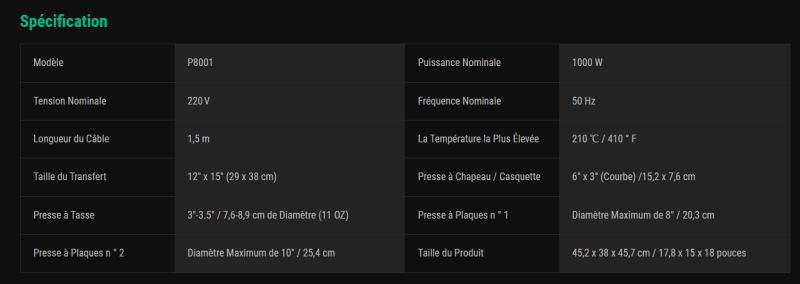 P8001 - presse à chaud multifonction - vevor - tension nominale 220 v - tjwyxkhsp80010nsiv2_2