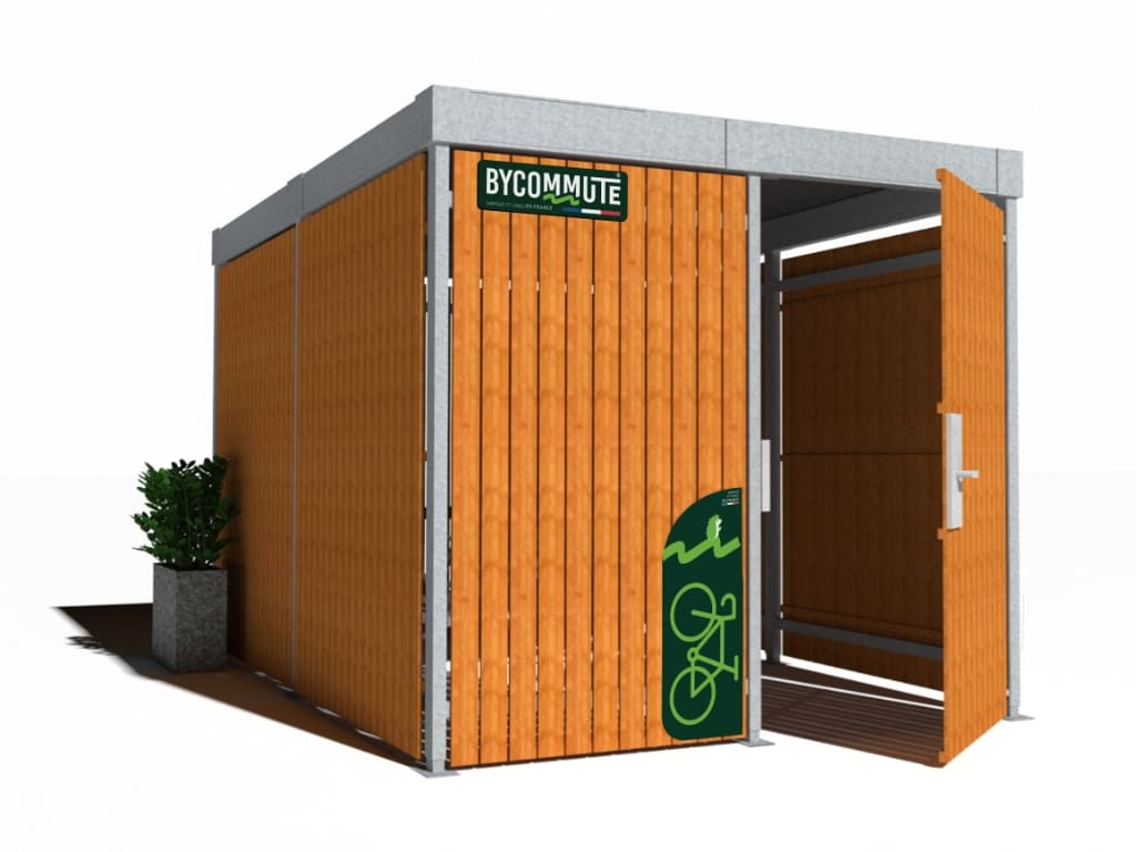 Abri vélo fermé et sécurisé personnalisable - REFUGE - avec options solaires et arceaux modulaires_2