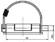 Charnière de remorque (axe débrayable) zinguée 73x61mm - Paire - Lot de 2_2
