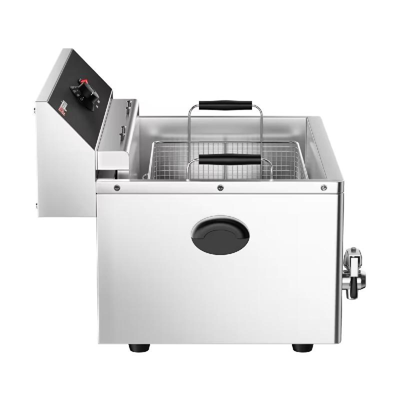 Friteuse électrique spéciale poissons - 20 L - avec robinet de vidange | GGM_2