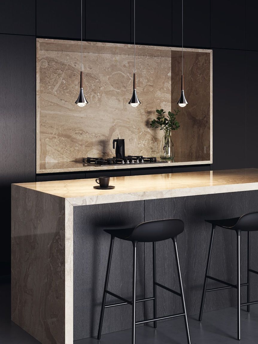 Suspension RAIN - Une goutte de pluie printanière en métal avec LED, design élégant et lumineux_2