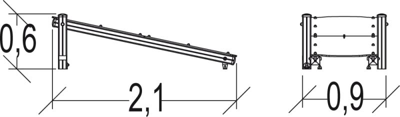 Tremplin - Parcours de santé - Proludic - JPS23-M - 2,10 m de largeur, module accessible dès 6 ans_2