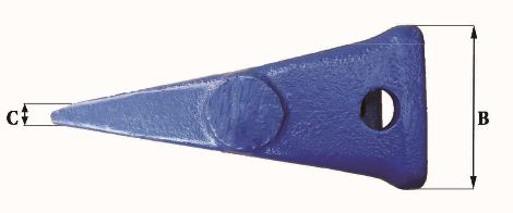 Dents de godet adaptables Feurst AF 3402 P - 11.8 Kg - Dimensions précises en mm_2