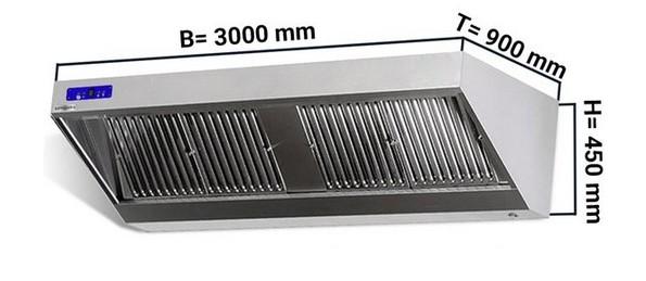 Hotte professionnelle dynamique 300x90 cm (moteur intégré)_2