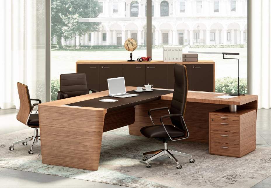 Bureau de direction ébénisterie de forme intemporelle - X10_2