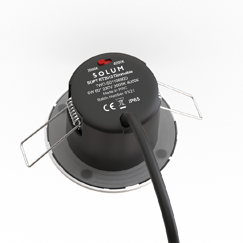 TWO Spot encastré 6W, 550-580Lm, dimmable, CCT 3000K/4000K - S0110690D - SOLUM_2