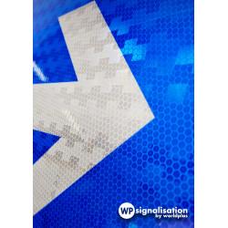 Panneau d'obligation B21d1 - Directions obligatoires tout droit ou à droite à la prochaine intersection - Panneau Made in France certifié CE et NF_2