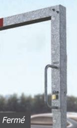 Portique limiteur de hauteur pivotant en acier - Traverse haute pivotante - Hauteur hors sol 2200 mm - Largeur 5000 mm_2