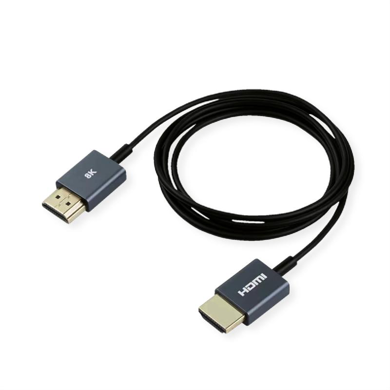 ROLINE Câble HDMI Ultra HD avec Ethernet, M/M, Ultra-Slim, coaxial, noir, 1,5 m_2