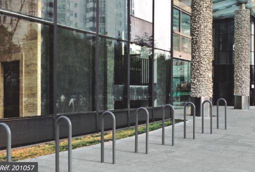 Appui vélos TROMBONE - économique et discret pour tous les 2 roues - Ø 50 mm - Largeur 300 mm - Hauteur 870 mm_2