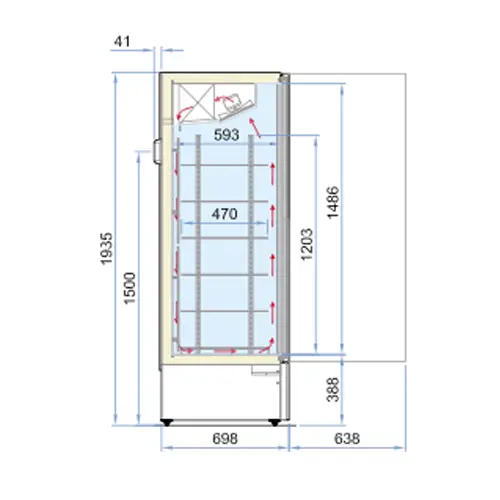 Armoire réfrigérée négative avec porte vitrée conçue pour la pâtisserie, boulangerie et sandwicherie  - MANGUIER_2
