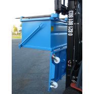 Cap - Benne à fond ouvrant avec sécurité dans cages à talon - Goubard SARL - Capacité de 515 à 2075 L_2