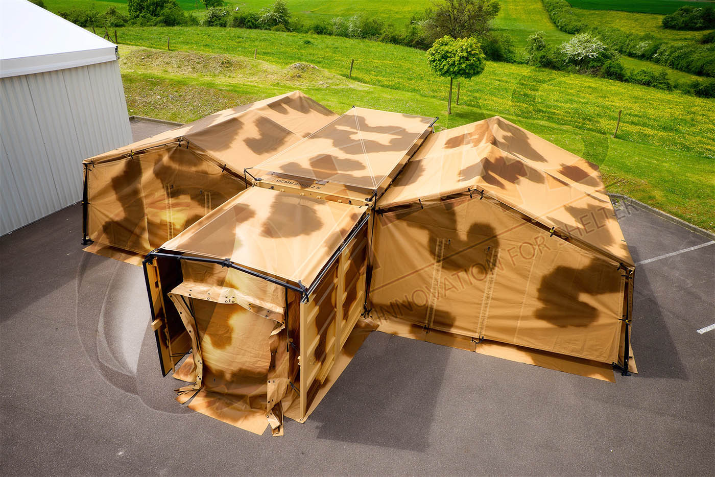 Conteneur militaire déployable métallo-textile CMT20 - postes de commandement, camps, bases vie et hôpitaux de campagne_3