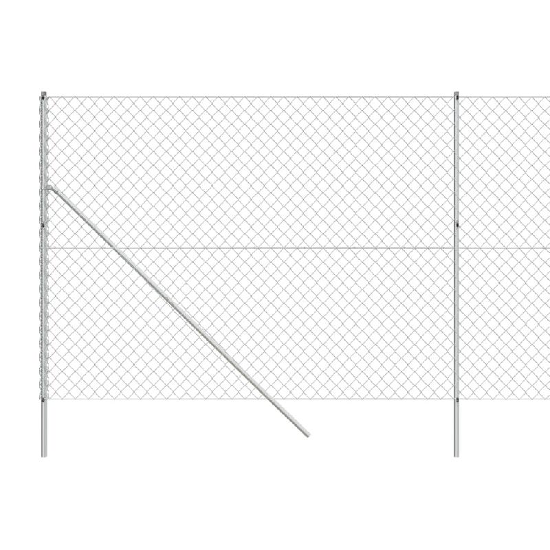 Vidaxl clôture à mailles losangées argenté 1,6x25 m 154012_2